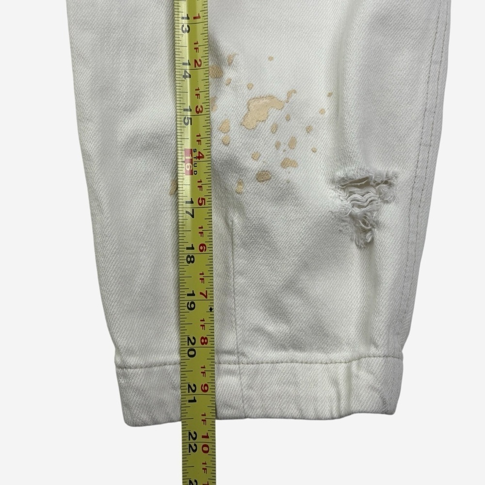 Free People Mixed Up Cropped Utility Pants Distressed Painter Button Fly XS - Picture 11 of 13